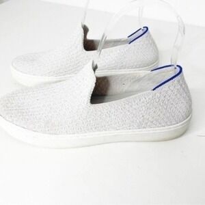 ROTHY'S the slip on sneakers Salt Honeycomb light gray RETIRED womens 9